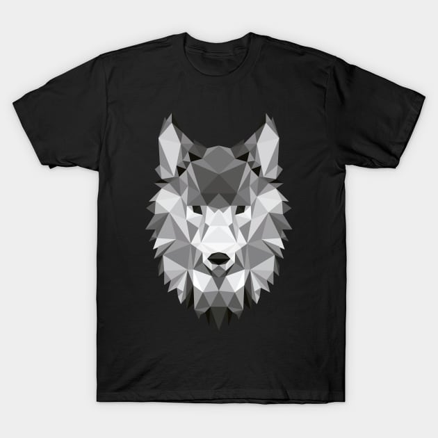 Low Poly Origami Wolf T-Shirt by Origami Studio